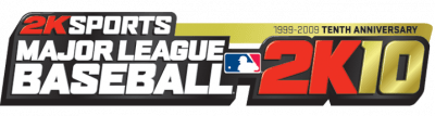Major League Baseball 2K10 title screen for Wii